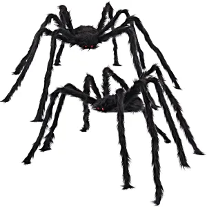 Fantastic Displays Fantastic Figures 2 Pack 5 Ft Halloween Outdoor Decorations Hairy Black Spider