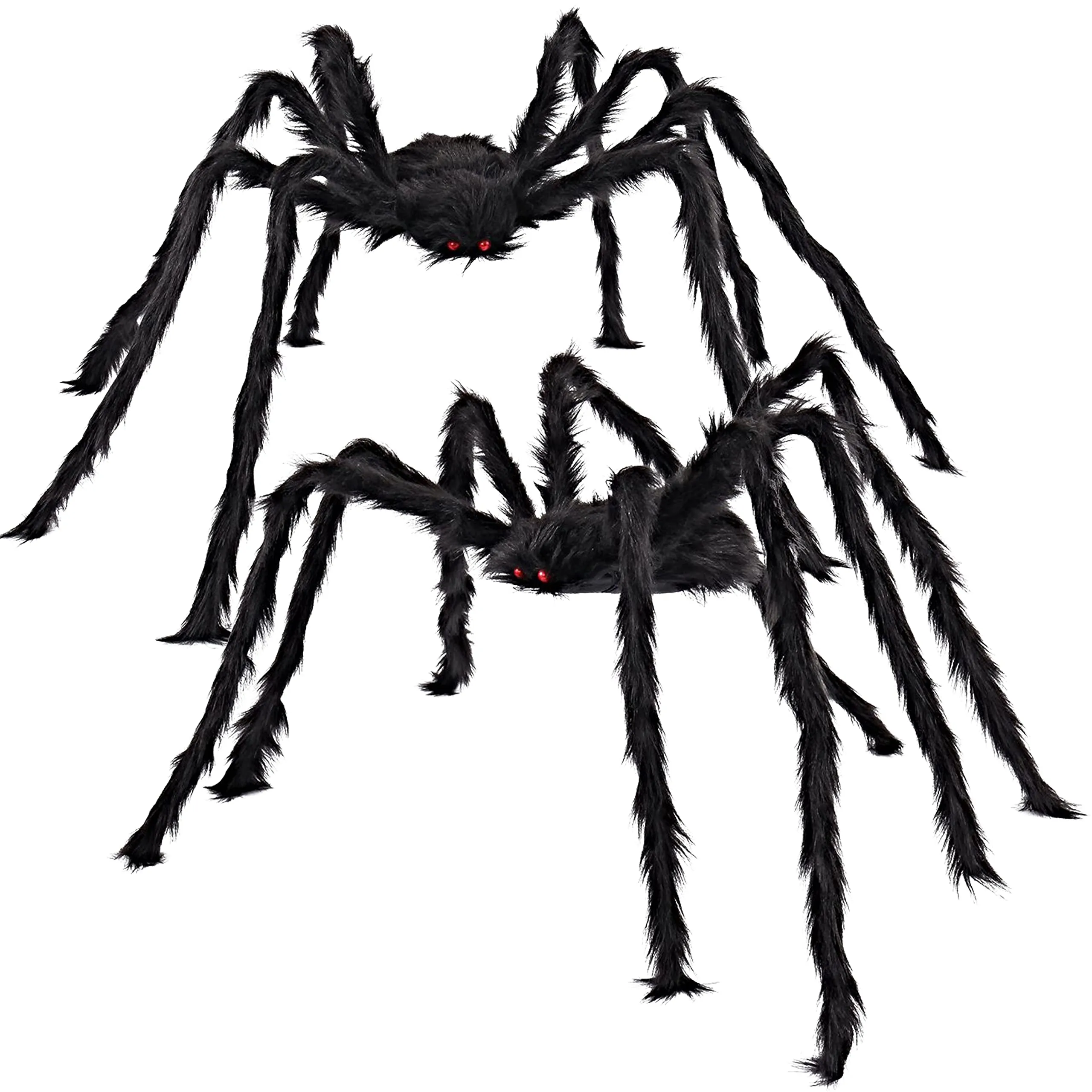 Fantastic Displays Fantastic Figures 2 Pack 5 Ft Halloween Outdoor Decorations Hairy Black Spider