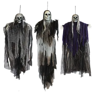 3 Pack Hanging Halloween Skeleton Ghosts Decorations Mystical Displays Spooky Treats