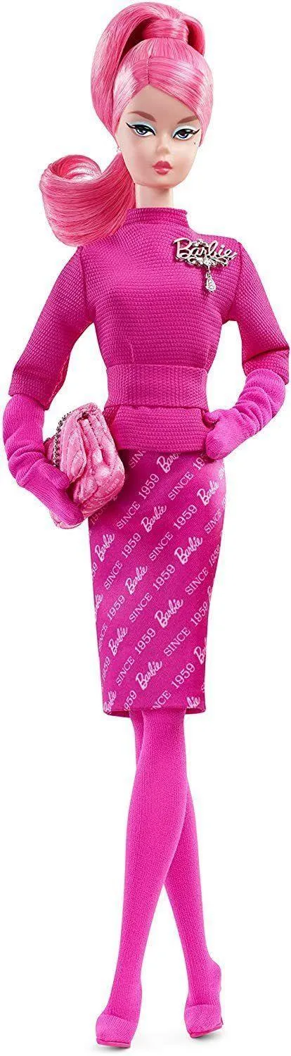 60th Anniversary Barbie Fashion Model Collection Proudly Pink Doll Surrealist Art