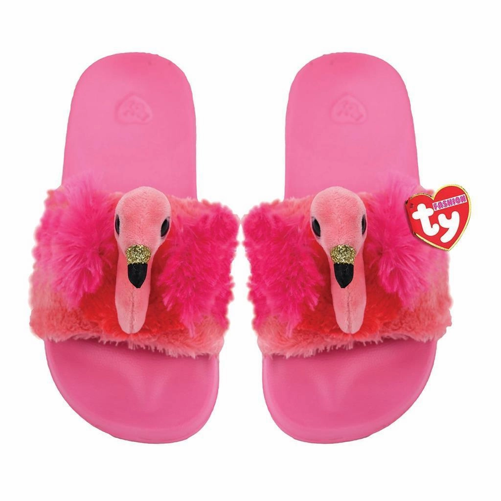 Mid Century Desktop Model Ty Fashion Slide Slippers Gilda Flamingo - Size 32-34