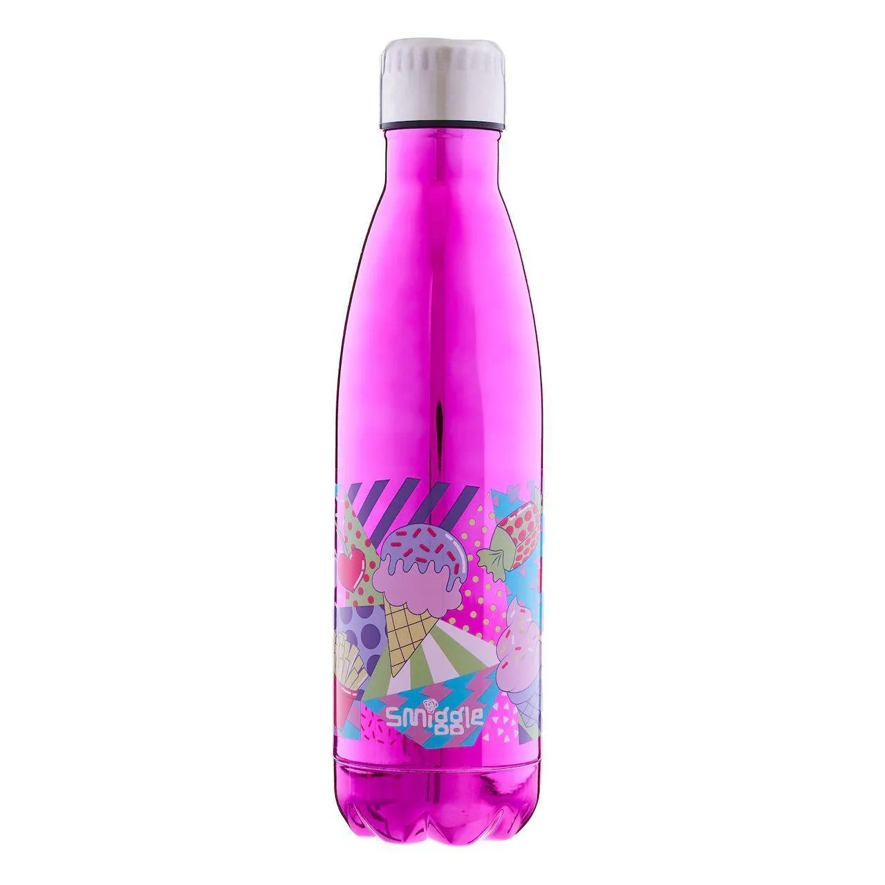 SMIGGLE Far Away Stainless Steel Drink Bottle, Pink Insect Model