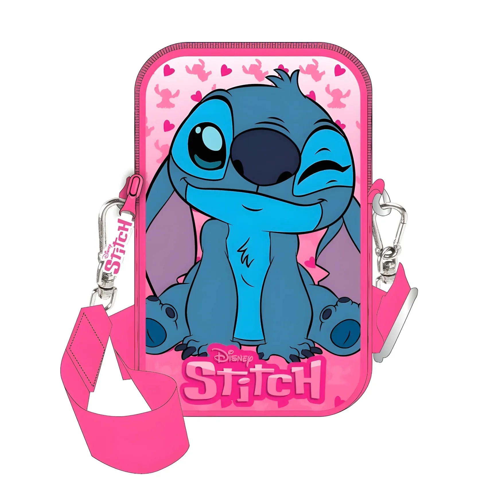 Disney Lilo & Stitch Smartphone Case Bag - Pink Mini Statue