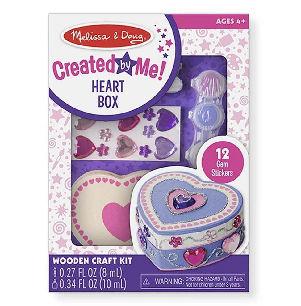 Exhibition Ready Toy Line Melissa & Doug Created by Me! Heart Box Wooden Craft Kit