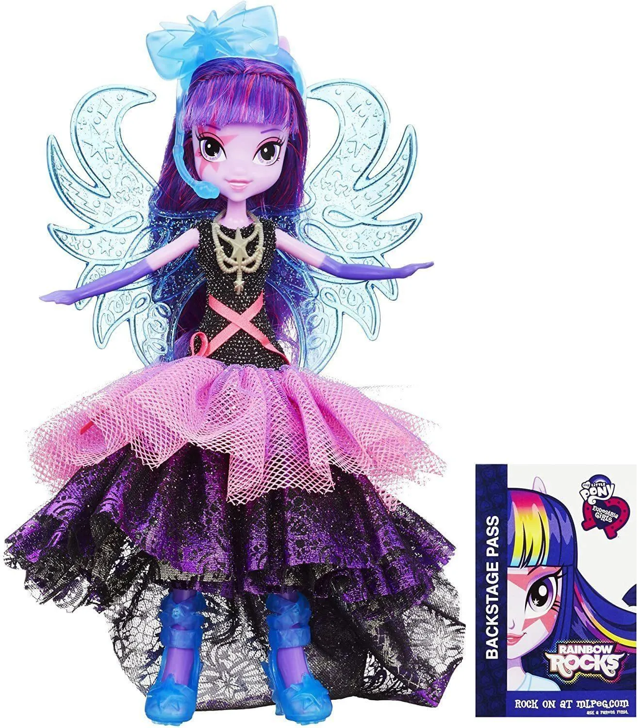 Pop Art Detailed Replica My Little Pony Equestria Girls Rainbow Rocks Deluxe Dress Twilight Sparkle Doll
