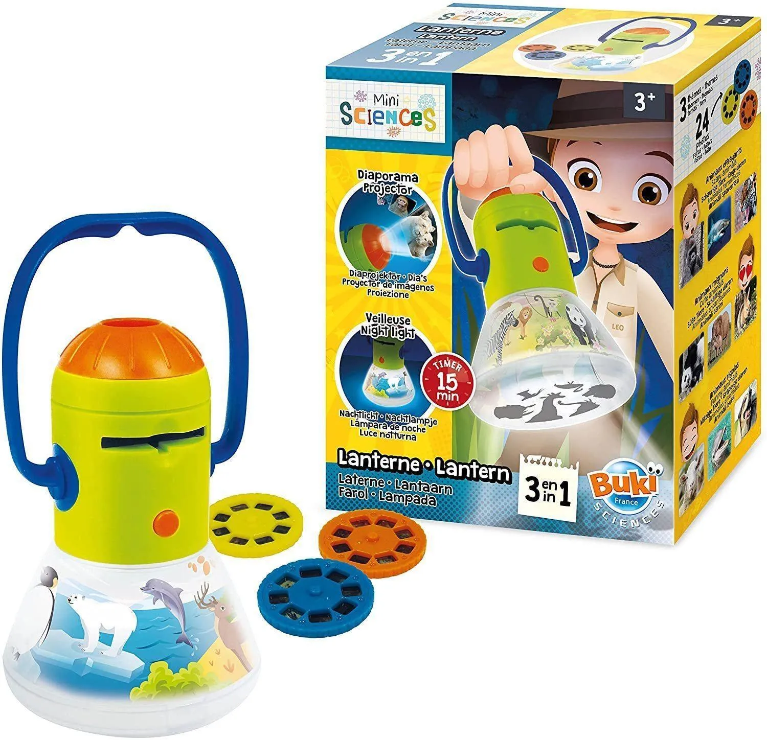 Nostalgic Toy Loyal Friend BUKI France 9006 - Mini Sciences Lantern 3 in 1
