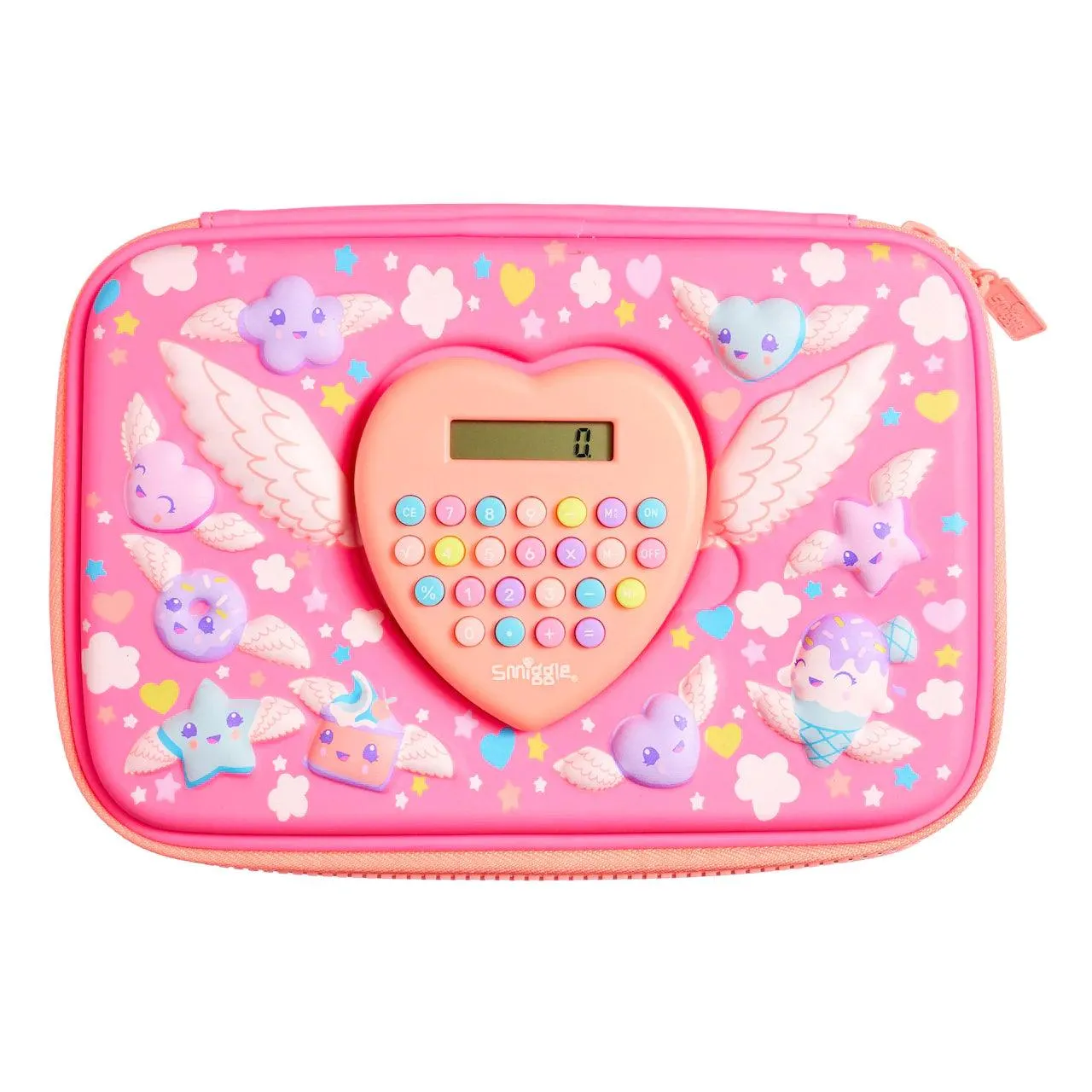 Customizable Toy Patio Decor SMIGGLE Calculator Hardtop Pencil Case - Pink