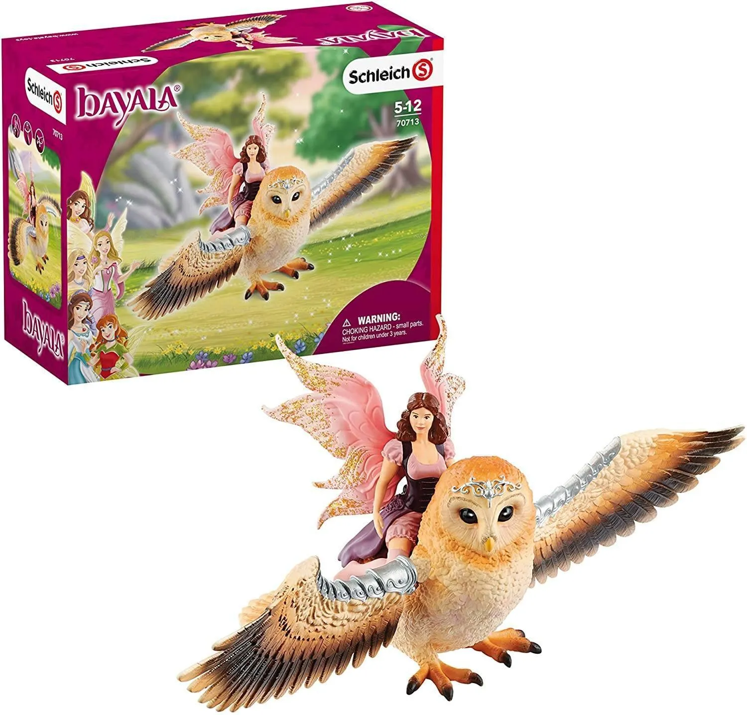 Schleich Fairy in Flight on Glam-Owl Folk Art Audience Favorite