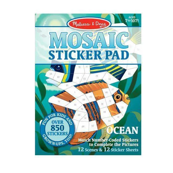 PVC Hero Limited Model Melissa & Doug 40161 Mosaic Sticker Pad - Ocean