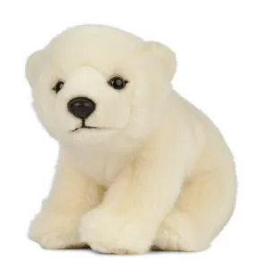 LIVING NATURE Sitting Polar Bear Cub Soft Toy Action Toy