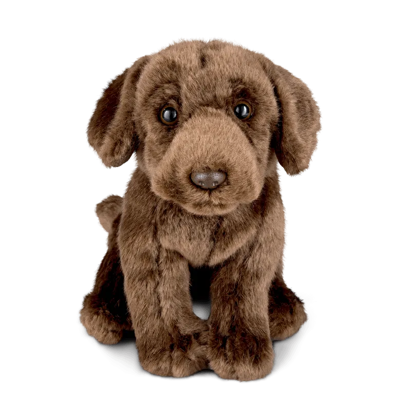 LIVING NATURE Chocolate Labrador Soft Toy 22cm Vintage Toy