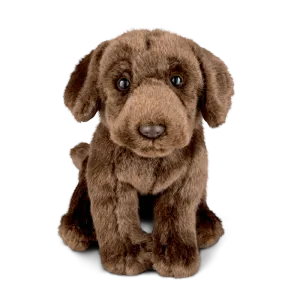 LIVING NATURE Chocolate Labrador Soft Toy 22cm Vintage Toy
