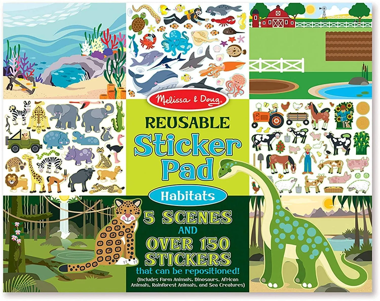 Display Statue Melissa & Doug Reusable Sticker Pad - Habitats