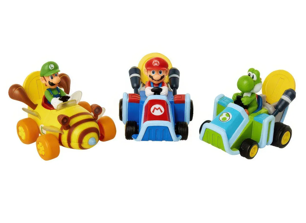Metallic Finish Super Mario Mario Kart Coin Racers Assorted Figure 6cm