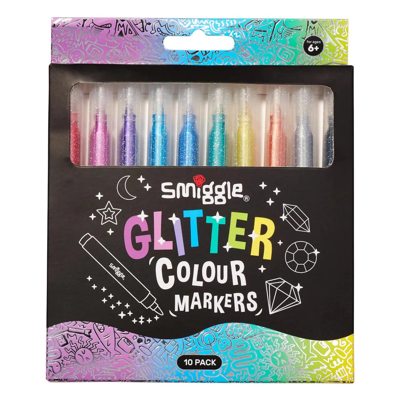 SMIGGLE Glitter Marker Pack X10 Battle Stance Modernist Sculpture