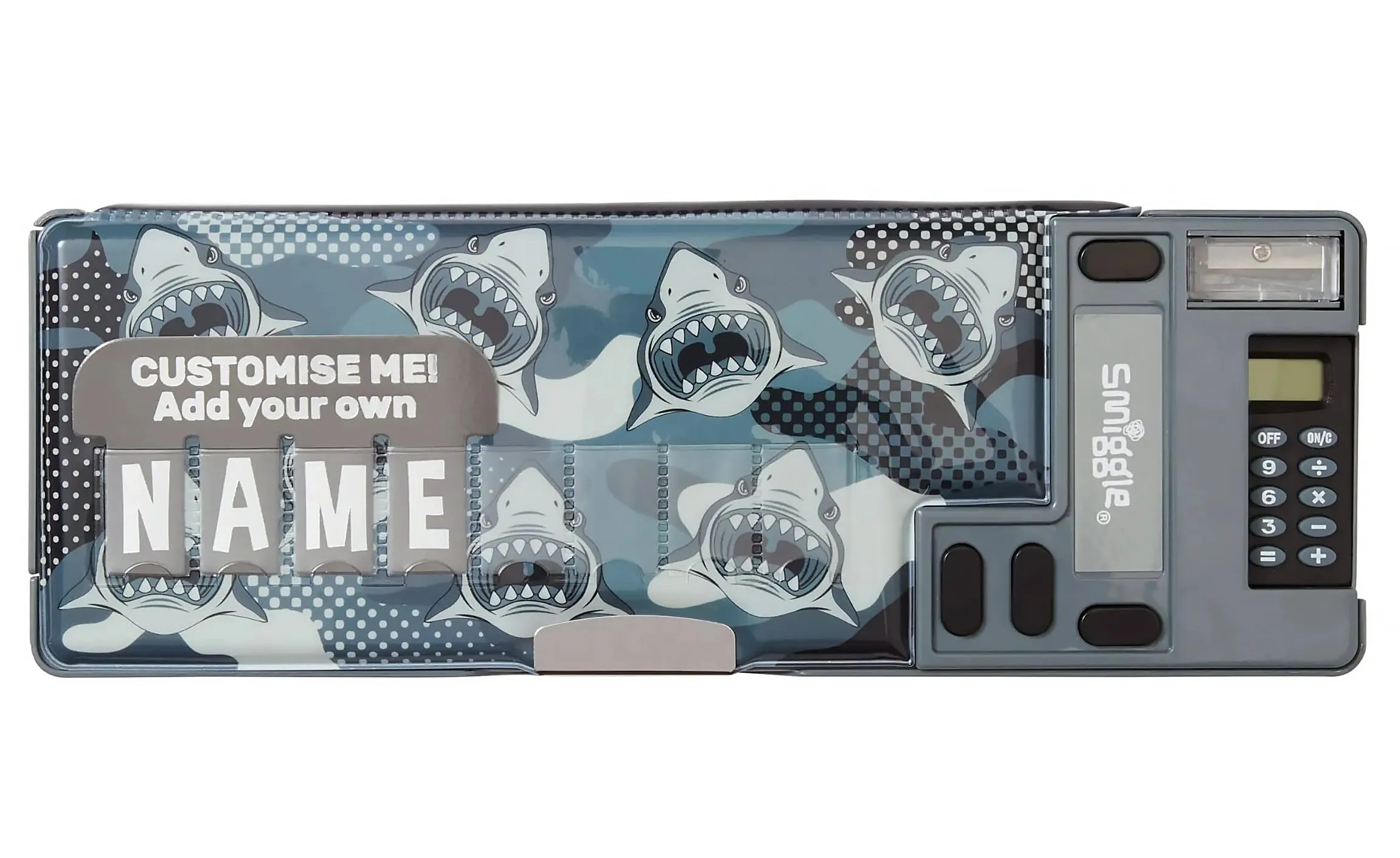 Super Deformed Smiggle Best Budz Pop Out Pencil Case - Grey
