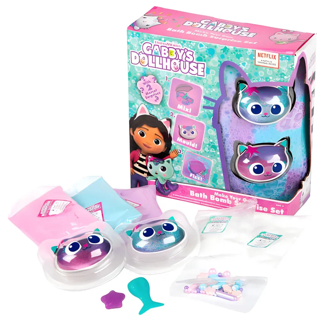 Gabby's Dollhouse Make Your Own Bath Bomb Surprise Set Cute Collectible Immersive experience