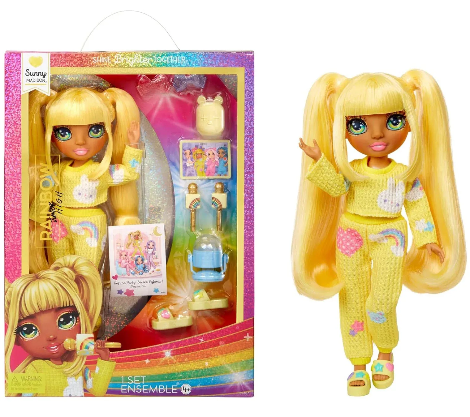Battle Model Rainbow High Junior High PJ Party Fashion Doll - Sunny