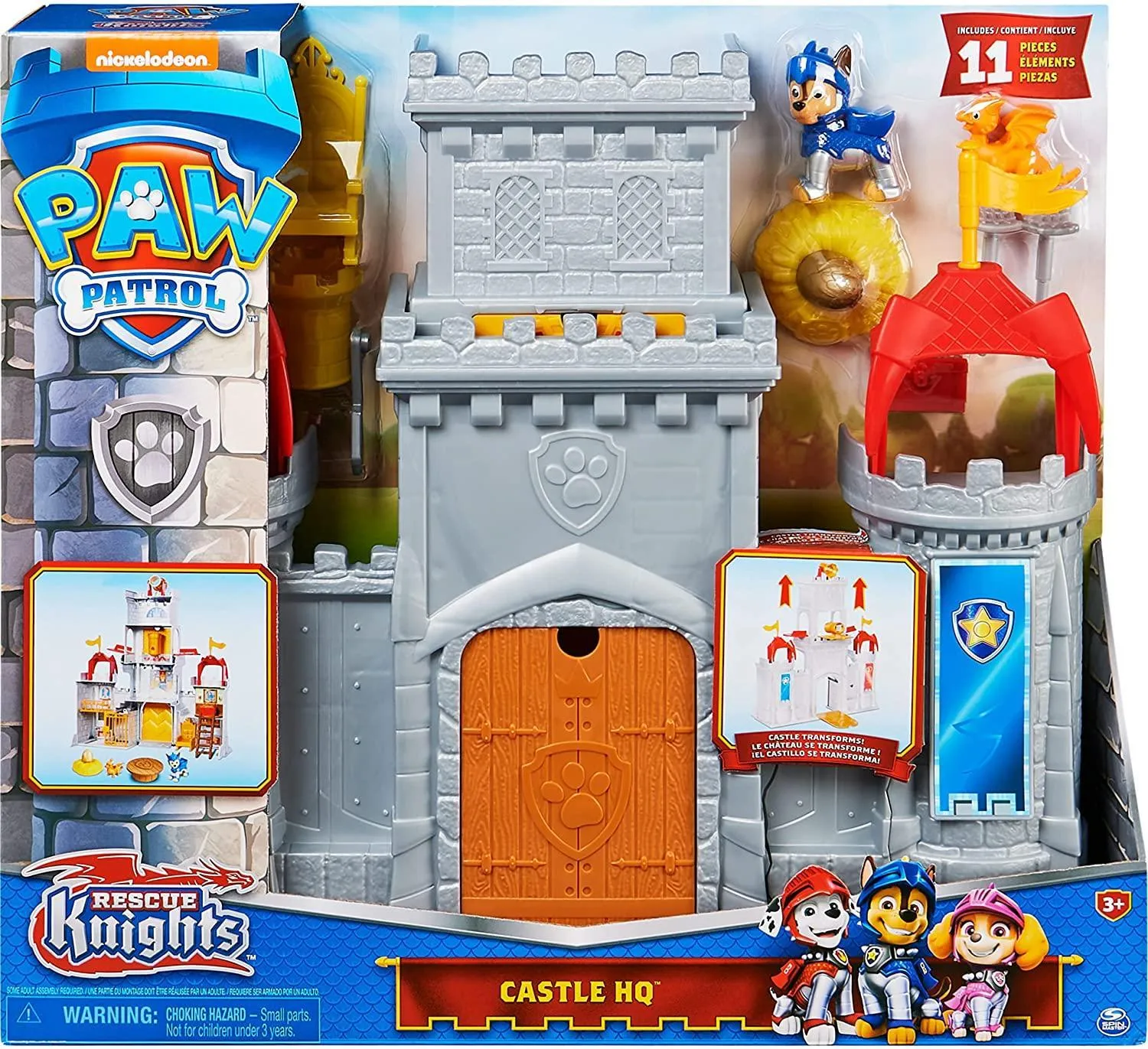 Limited Replica PAW Patrol Rescue Knights Castle HQ Transforming Playset