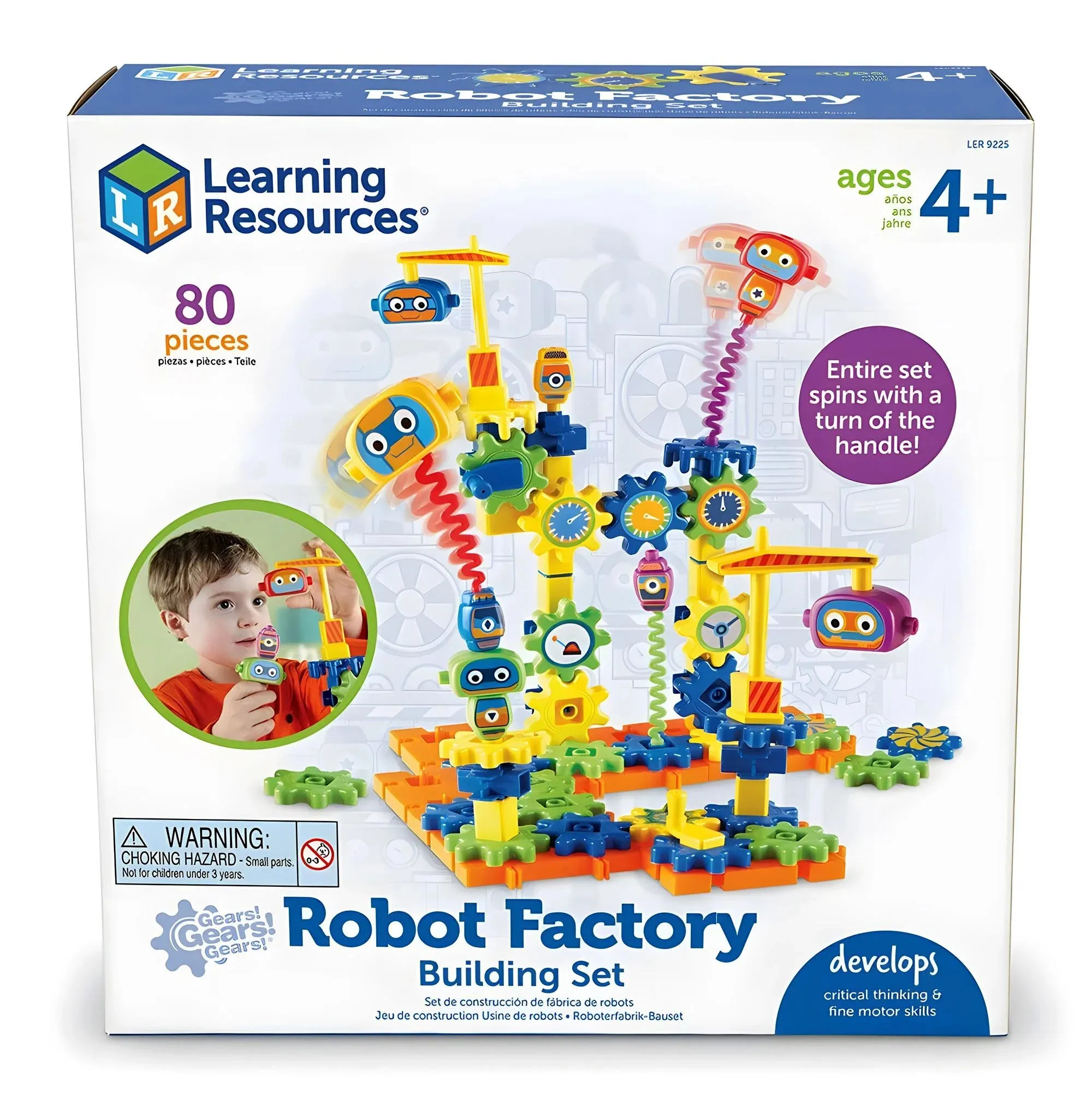 Learning Resources Gears! Gears! Gears!? Robot Factory Building Set Hand Sculpted Travel Souvenir