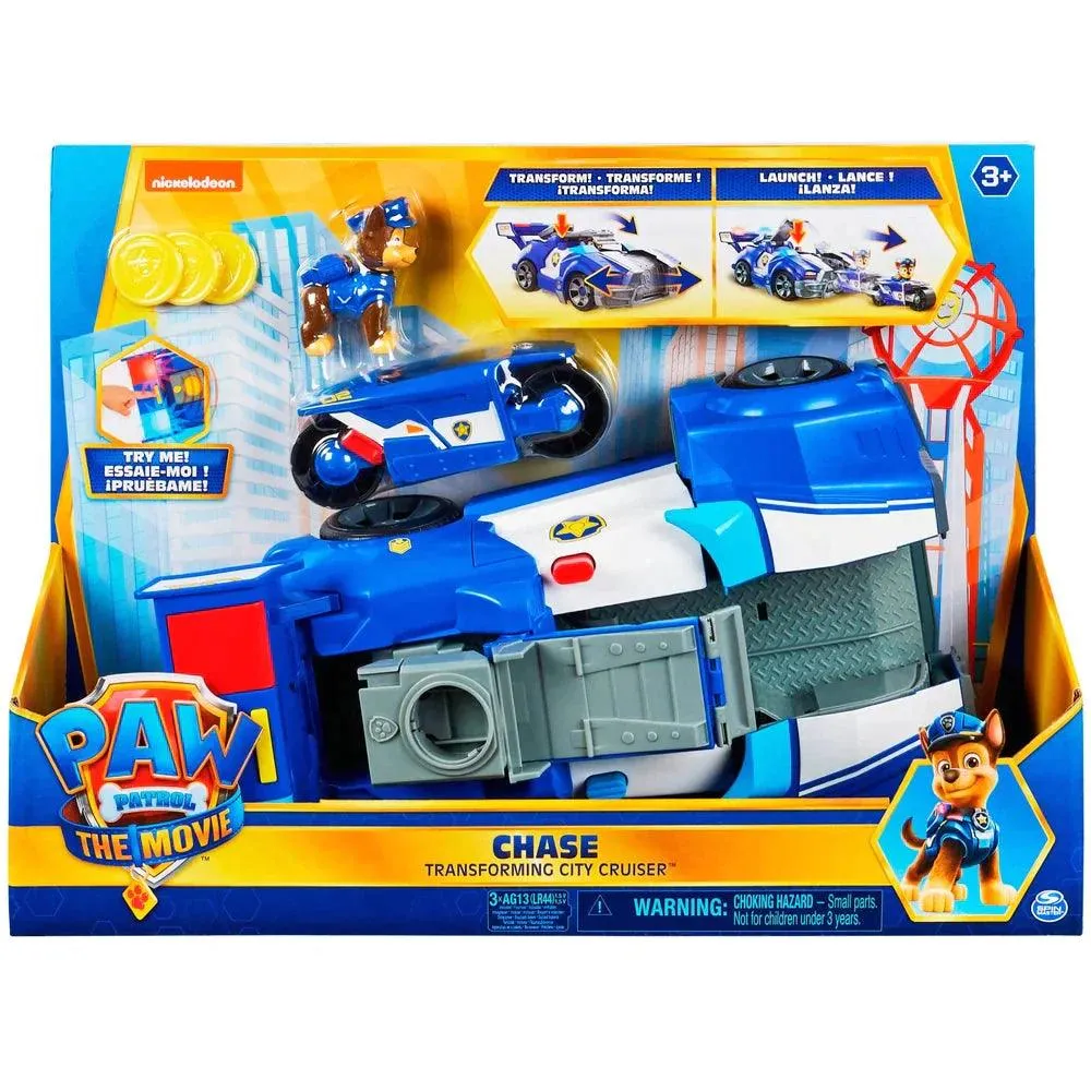 PAW Patrol Chase??s 2-in-1 Transforming Movie City Cruiser Vinyl Replica