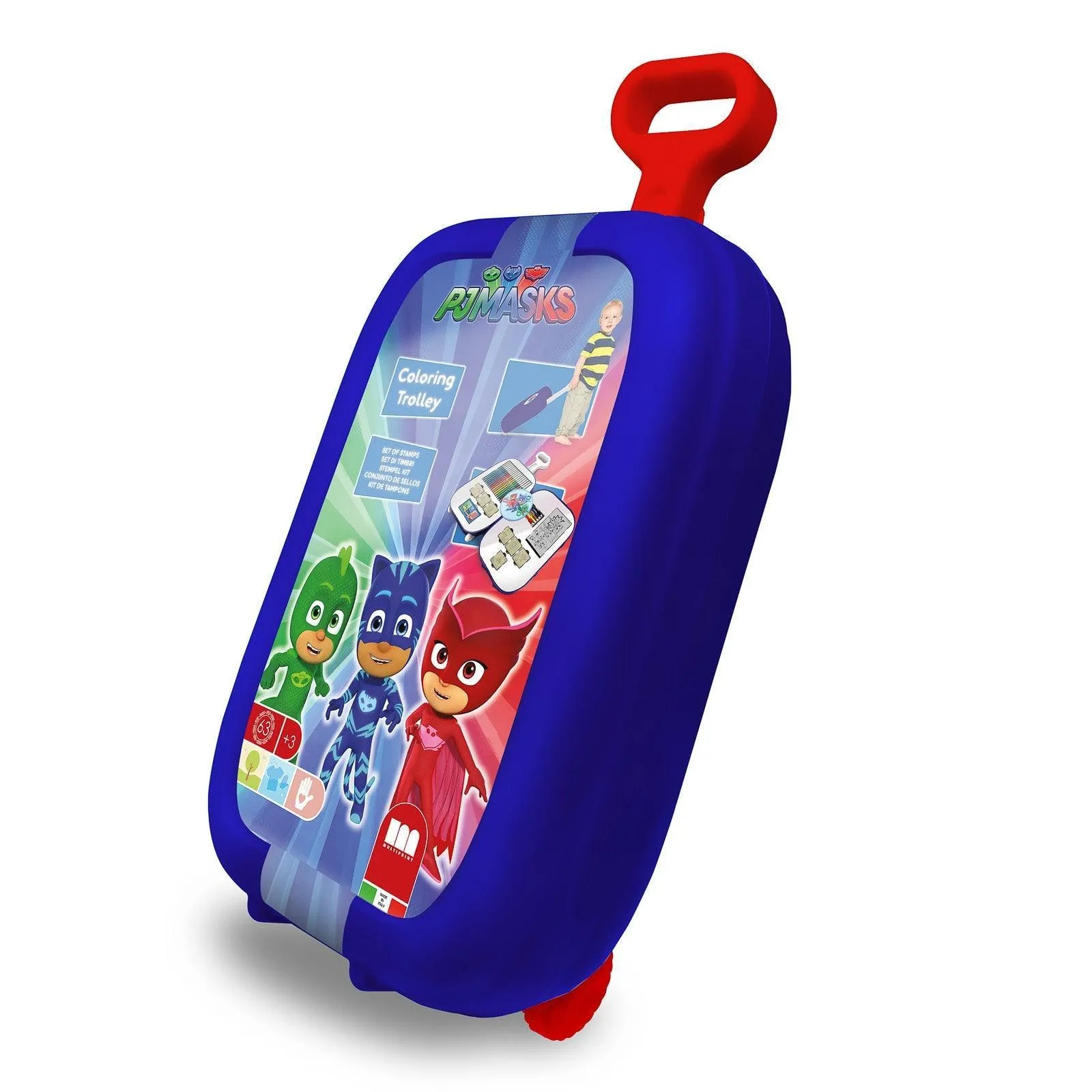 PJ Masks Artists Colouring & Stamps Trolley - Red Trolley Appreciating Asset Leisure Activity