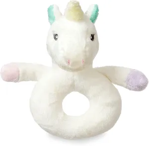 AURORA 60967 Lil` Sparkle Baby Unicorn Ring Rattle Minimalist Home Art Series