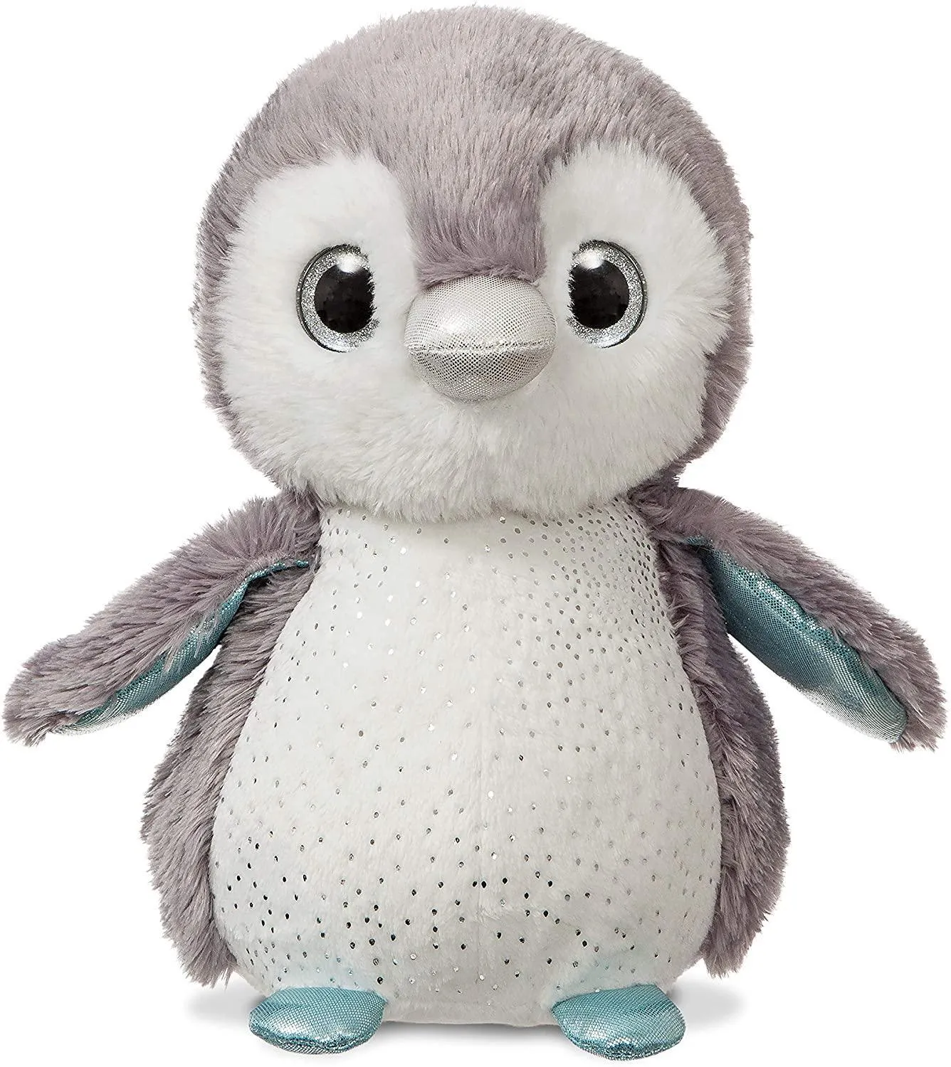 AURORA 61210 Sparkle Tales Lumi Grey Penguin 30cm Soft Toy Passionate Pursuit Miniature Replica