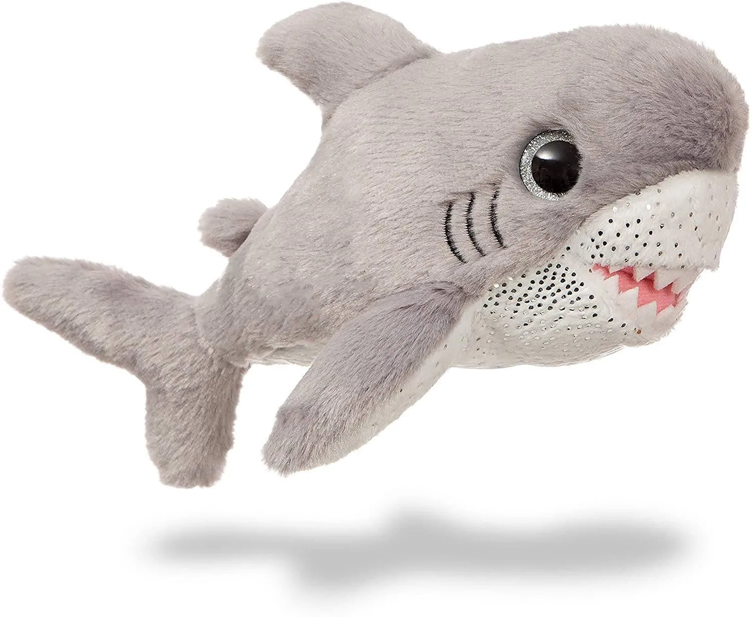 Farm Animal AURORA Sparke Tales Shark Finn 7-Inch Soft Toy, Grey and White