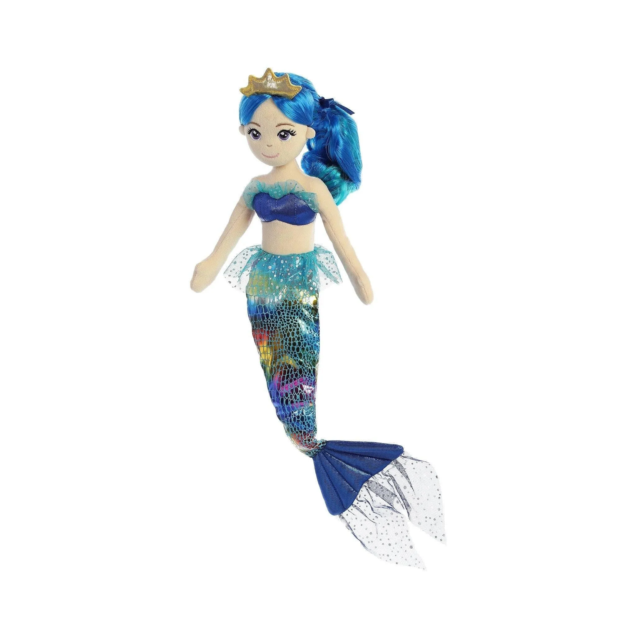 Art Piece AURORA World Sea Sparkles Mermaid Doll Rainbow Indigo 18-inch