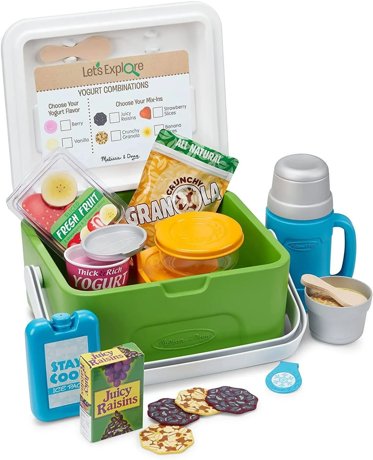 Glow In Dark Posable Hero Melissa & Doug Let??s Explore Camp Cooler Play Set ?C 27 Pieces