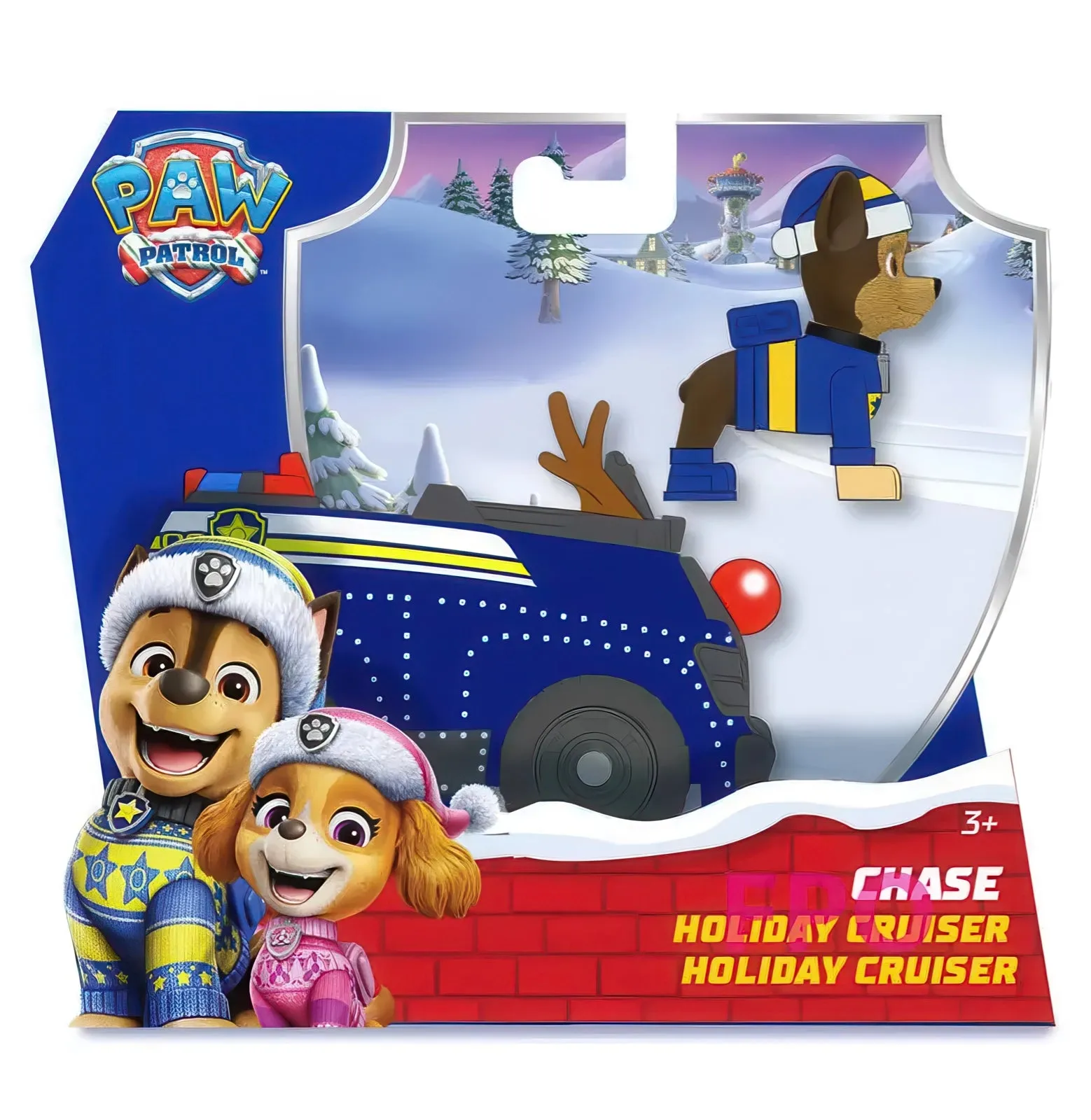 Artisanal Product Urban Art PAW Patrol Chase Christmas Holiday Cruiser