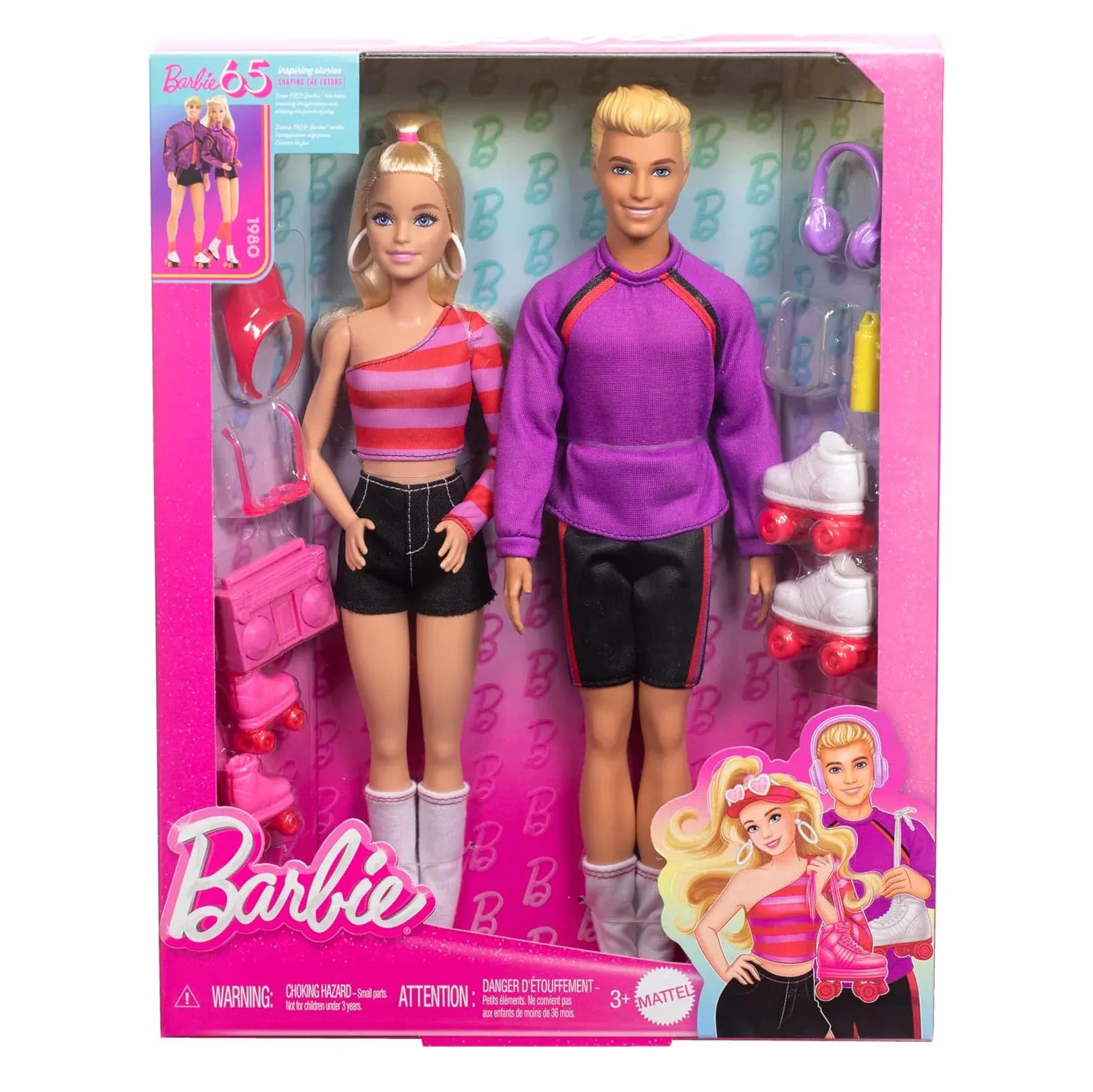 Barbie Fashionistas with Barbie & Ken 65th Anniversary Collectible Set Science Model Anime Character