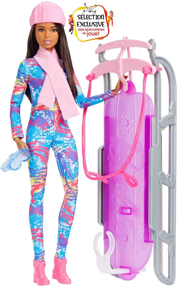 Music Icon Abstract Form Barbie Winter Sports Sledge Doll