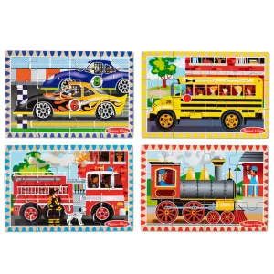 Melissa & Doug 50208 Vehicle Wooden Puzzles in a Box Staff Pick