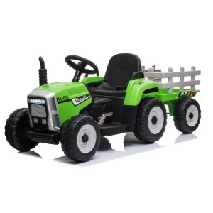 Resale Value Terrace Accent Big Farm 12V Electric Ride-On Tractor with Trailer