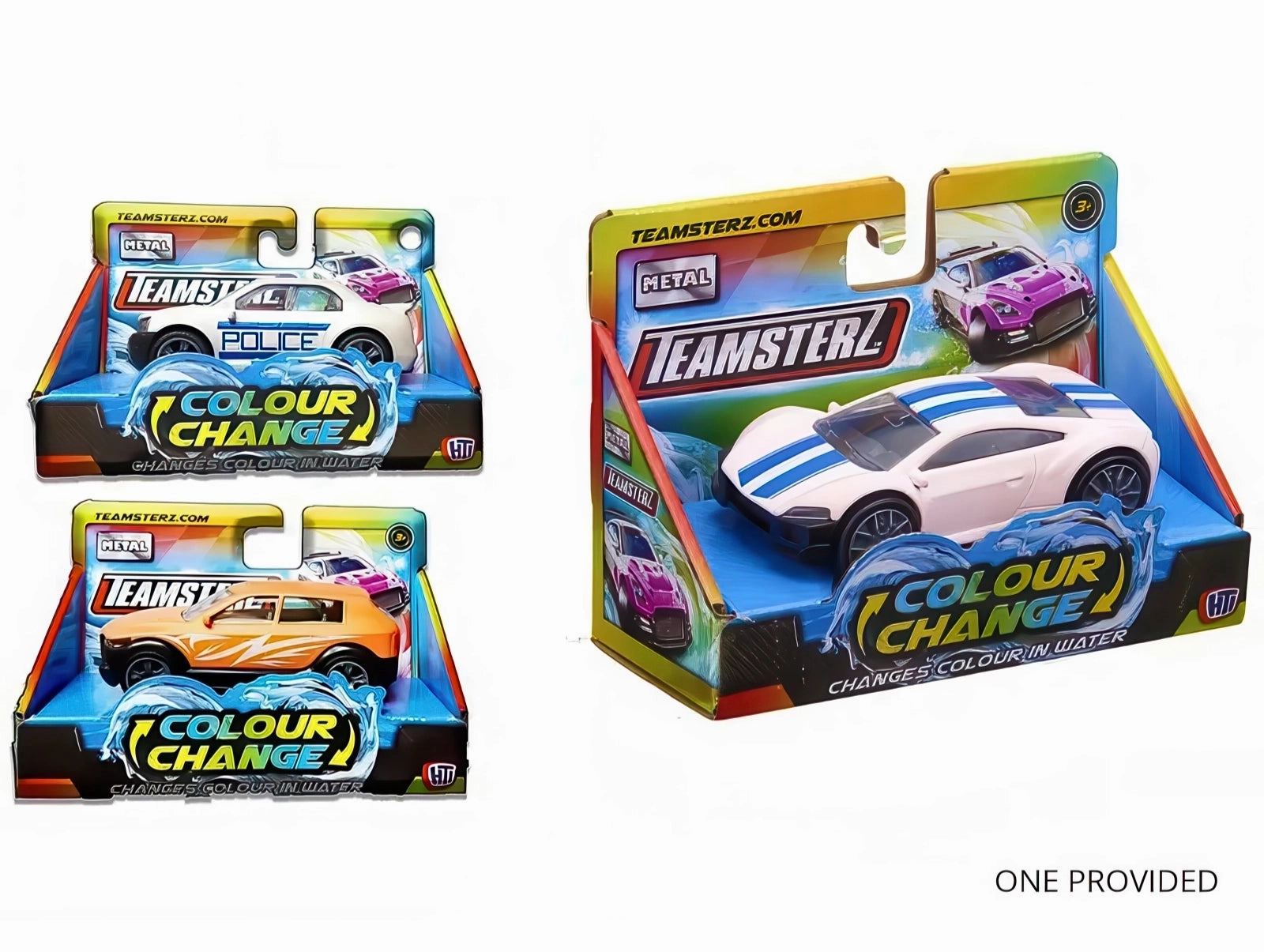 Military Figure Teamsterz Street Kingz Colour Change Car - Assorted