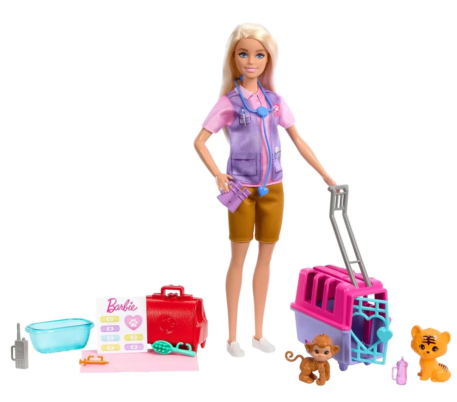 Barbie Careers Doll & Accessories, Animal Rescue & Recovery Playset Epoxy Resin Native Art