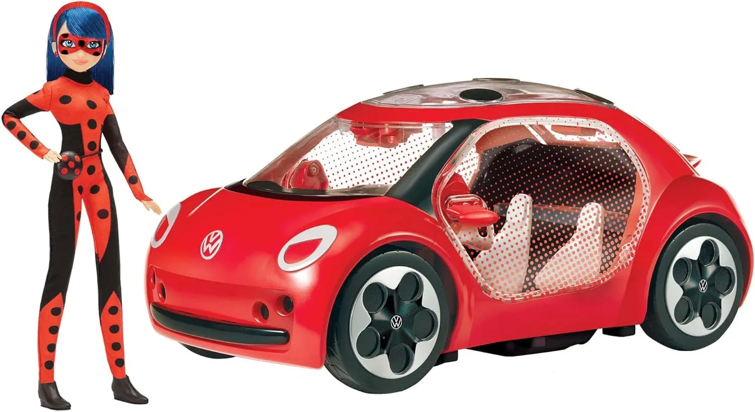 Wedding Topper Valentine Gift Miraculous Ladybug E-Beetle Car With Fashion Doll