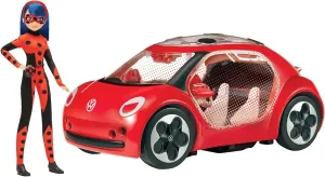 Wedding Topper Valentine Gift Miraculous Ladybug E-Beetle Car With Fashion Doll
