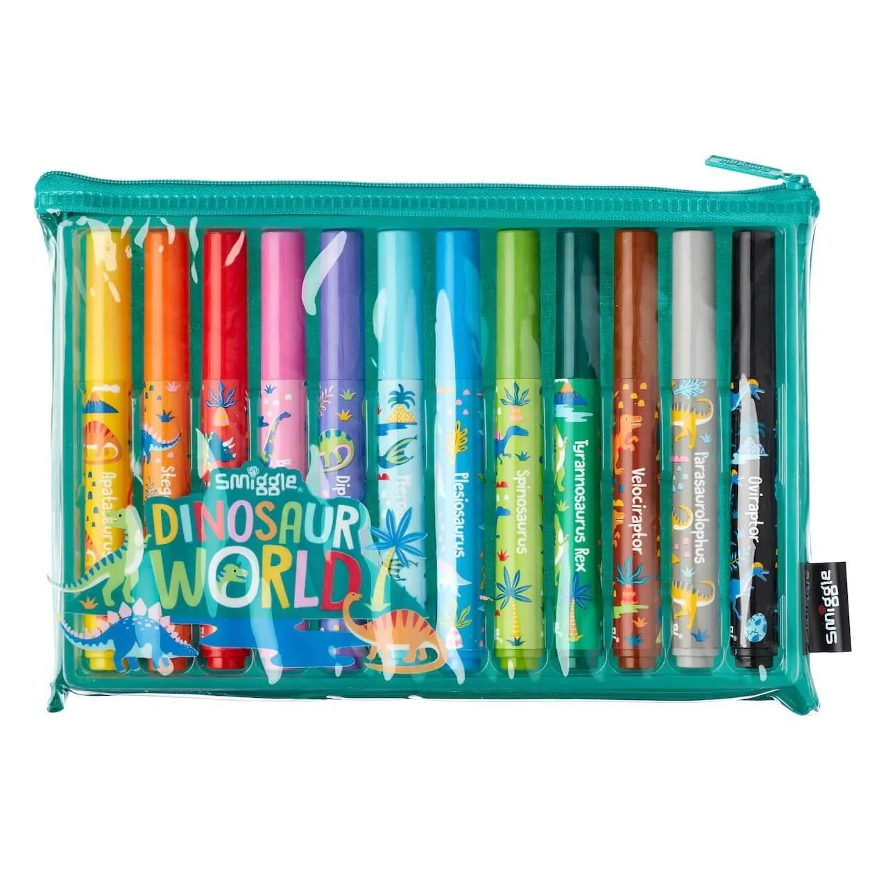 SMIGGLE Dino World Scented Markers Pack x 12 Colour Mix Forest Animal