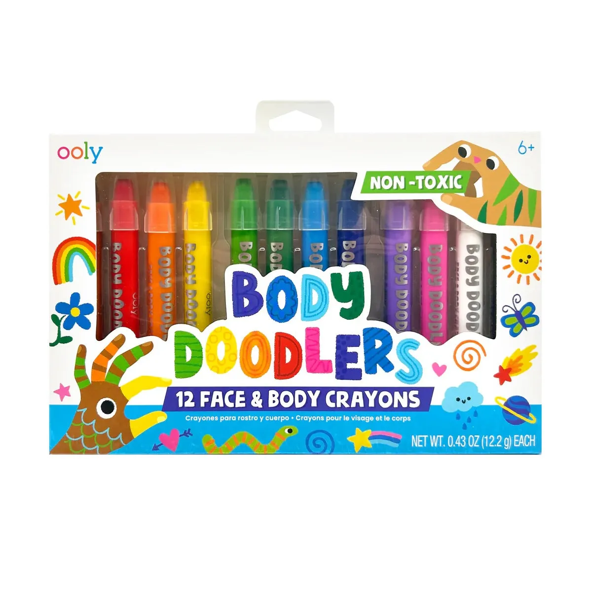 Body Doodlers Face & Body Crayons Mysterious Displays Whimsical Supplies