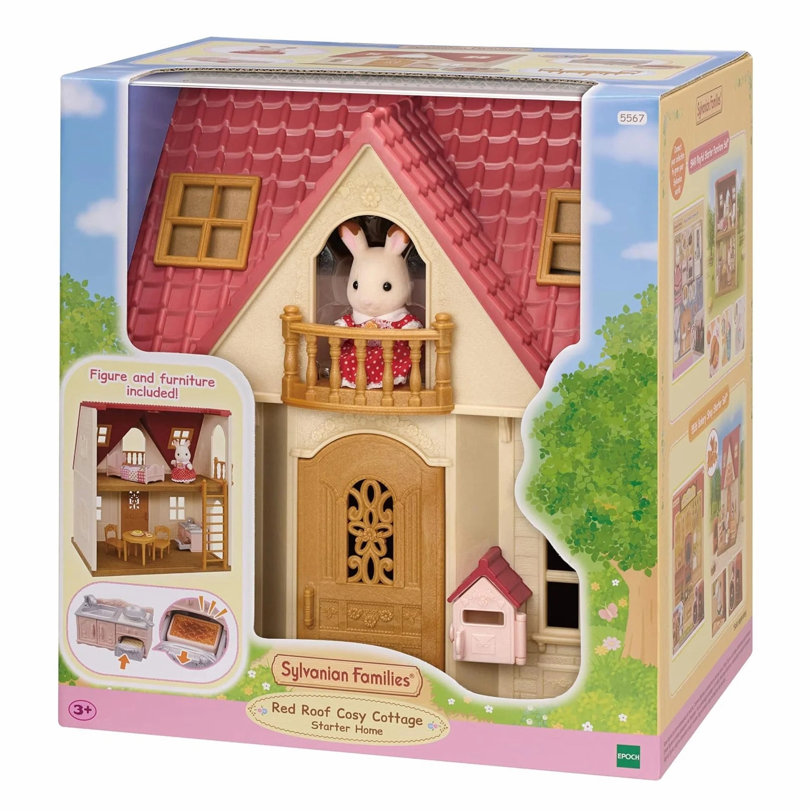 High End Recognition Gift Sylvanian Families Red Roof Cosy Cottage Dollhouse