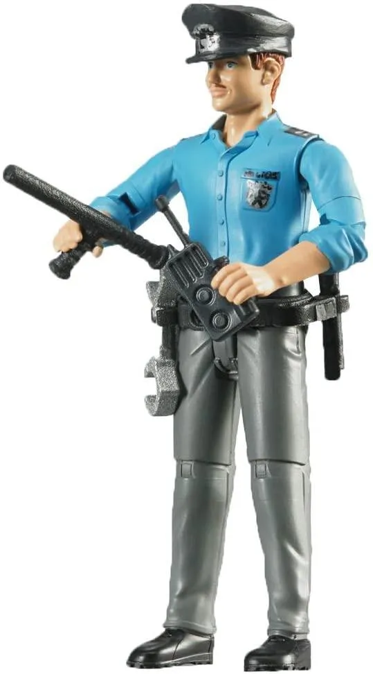 hand crafted Veteran Designer BRUDER 060050 Bworld Policeman Light Skin With Accessories