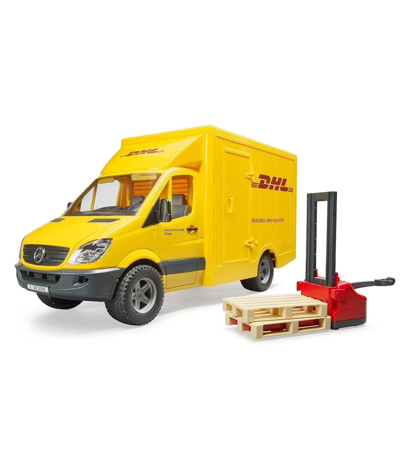 BRUDER Mercedes Benz MB Sprinter DHL Delivery Truck Fabric Figure Museum Gift