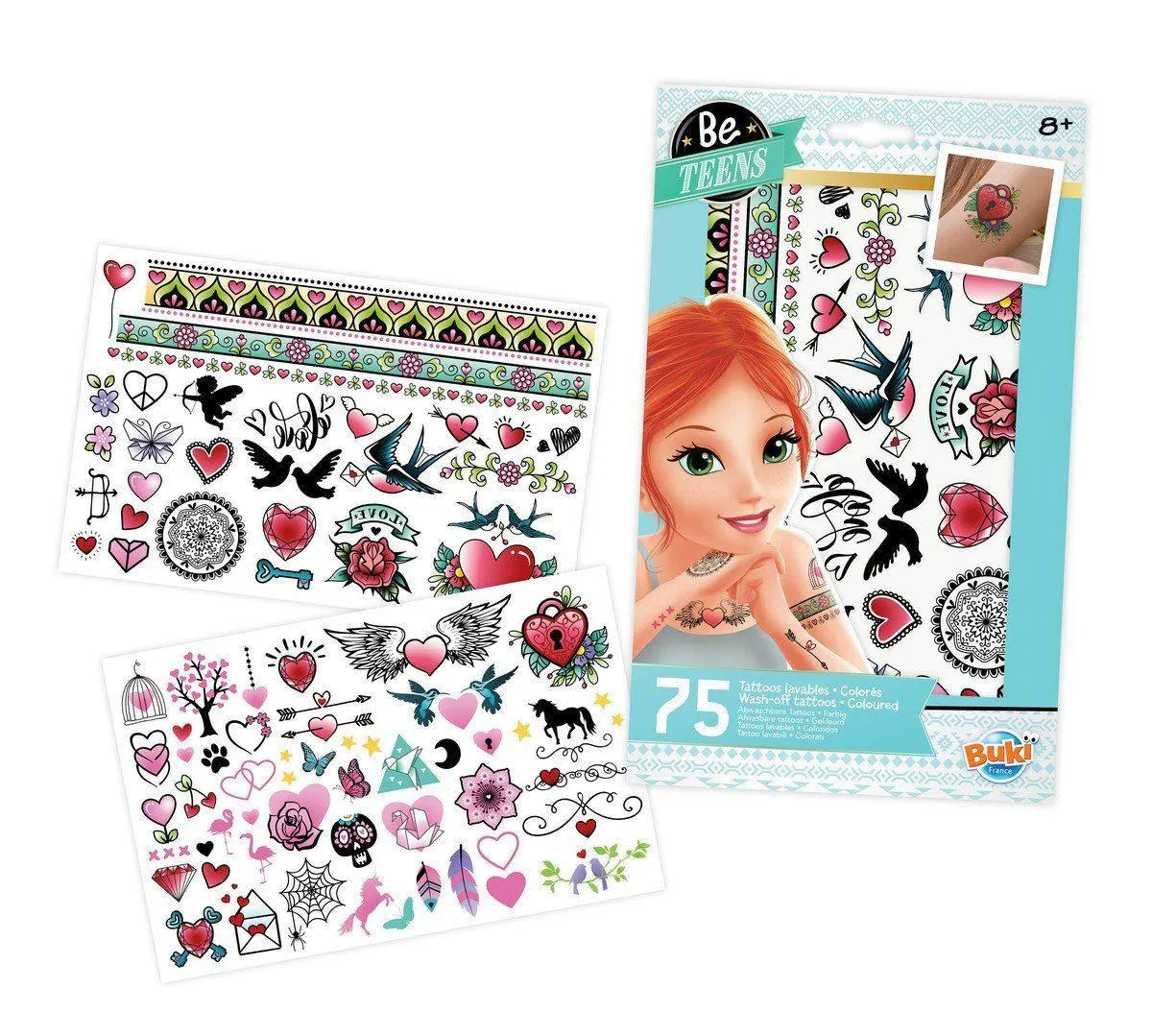 Buki France Bee Teens 75 Washable Tattoos Dynamic Sculpture
