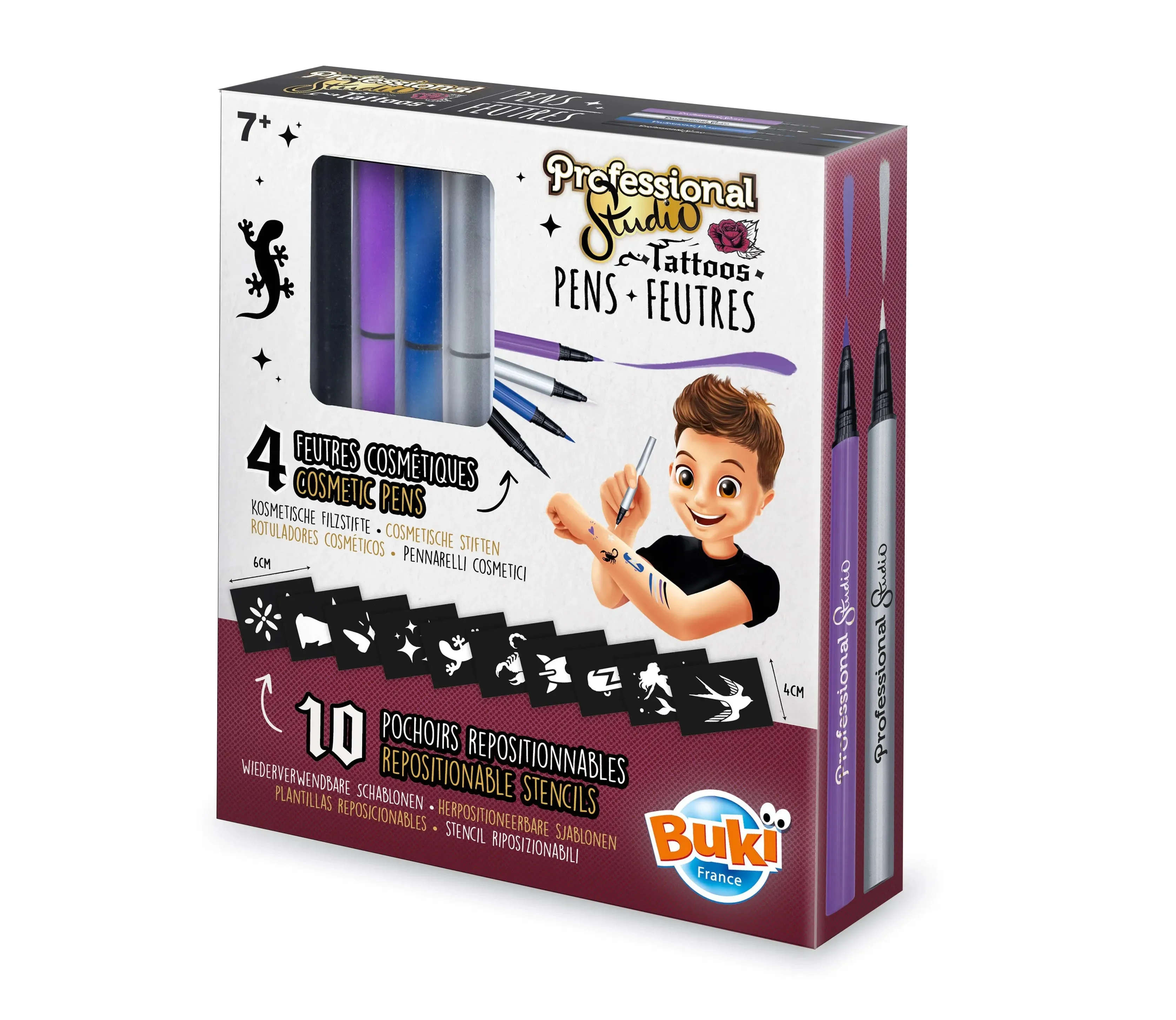 BUKI France Tattoos Pens - Silver Fantasy Sculpture