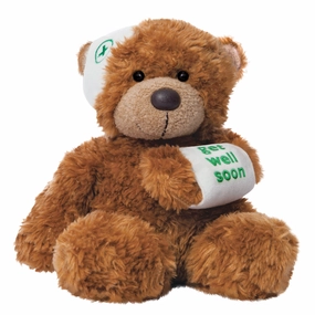 Bonnie Bear Brown Get Well Soon 23cm Space Saving Little Seal