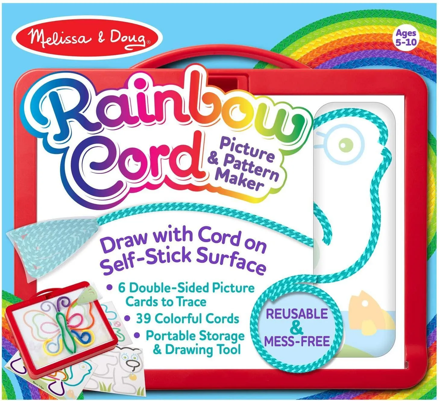 Melissa & Doug 40619 Rainbow Cord Picture & Pattern Maker Traditional Craft Nostalgic Toy