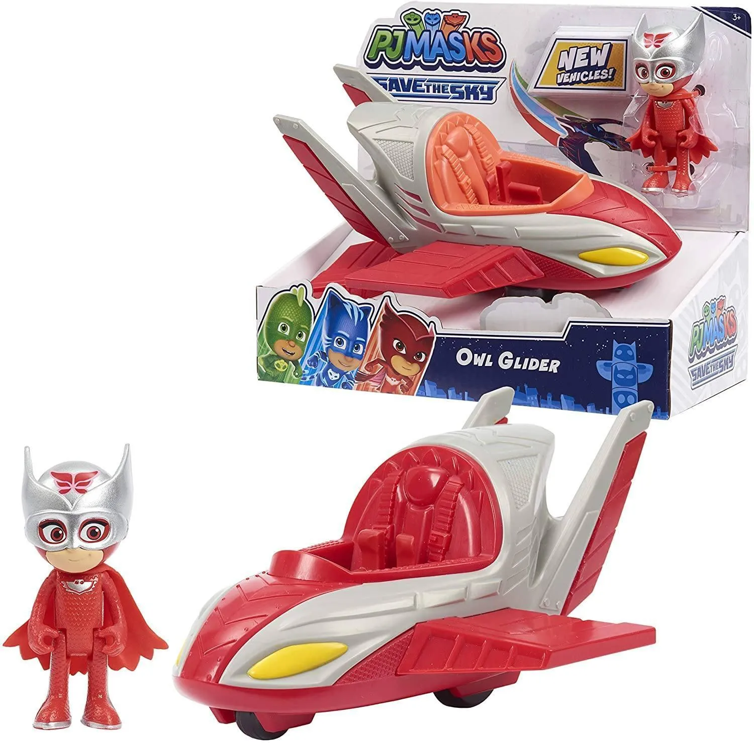 PJ Masks Save The Sky Owlette and Owl-Glider Playset Manga Figure Collectors Statue